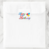  gekleurde letters Happy Birthday Vierkante Sticker (Tas)