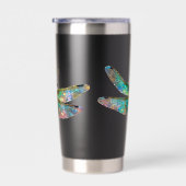 Gekleurde Libel van Gebrandschilderd Glas Geïsoleerde Drinkbeker (Rechts)