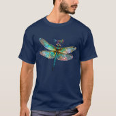 Gekleurde Libel van Gebrandschilderd Glas T-shirt (Voorkant)