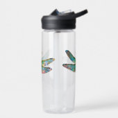 Gekleurde Libel van Gebrandschilderd Glas Waterfles (Links)