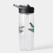 Gekleurde Libel van Gebrandschilderd Glas Waterfles (Rechts)