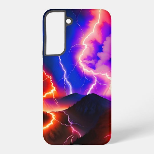 Gekleurde Lightning Mountain One Samsung Galaxy Hoesje (Achterkant)