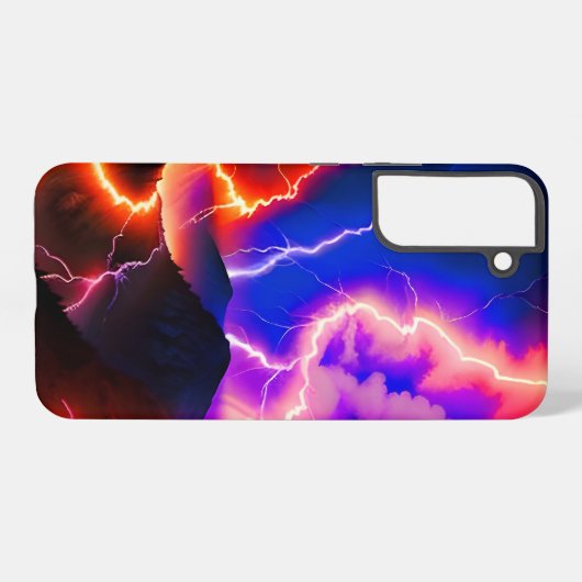 Gekleurde Lightning Mountain One Samsung Galaxy Hoesje (Achterkant horizontaal)