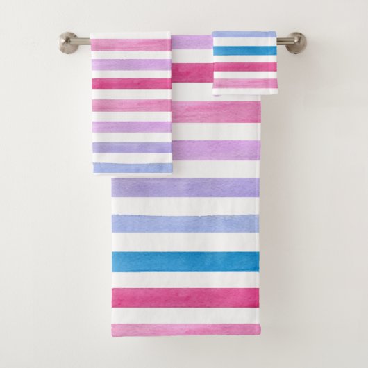 Gekleurde lijnen bad handdoek (Insitu)