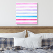 Gekleurde lijnen canvas afdruk (Insitu (Slaapkamer))