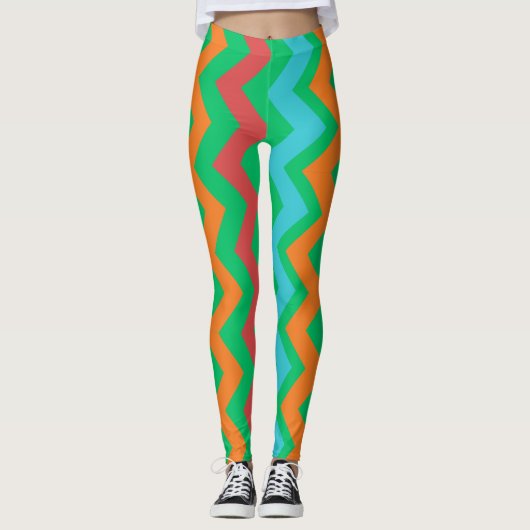 gekleurde lijnen leggings (Voorkant)