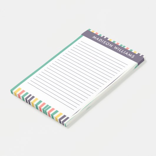 Gekleurde lijnen notities post-it® notes (Schuin)
