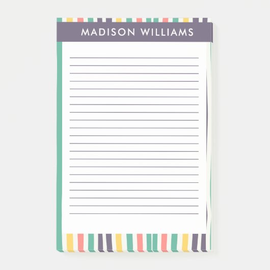 Gekleurde lijnen notities post-it® notes (Voorkant)