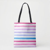 Gekleurde lijnen tote bag (Voorkant)