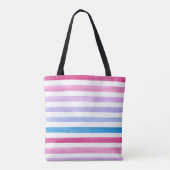 Gekleurde lijnen tote bag (Achterkant)