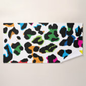 Gekleurde Luipaard print, dierenprint patroon. Badhanddoek (Badhanddoek)