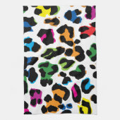 Gekleurde Luipaard print, dierenprint patroon. Theedoek (Verticaal)