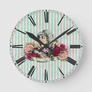 Gekleurde  Mad Hatter Ronde Klok