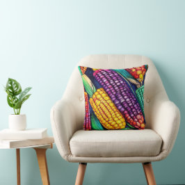 gekleurde maïs kussen
