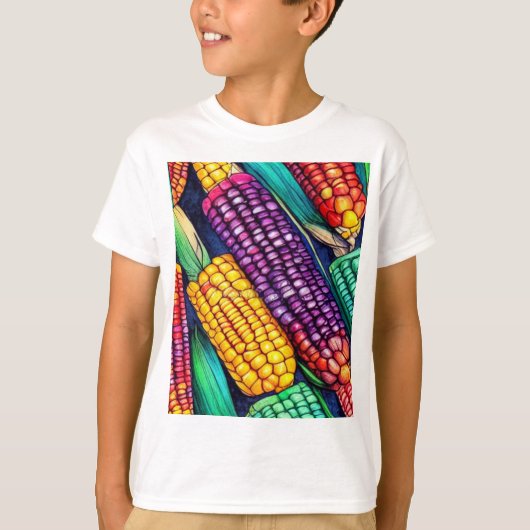 gekleurde maïs t-shirt (Voorkant)