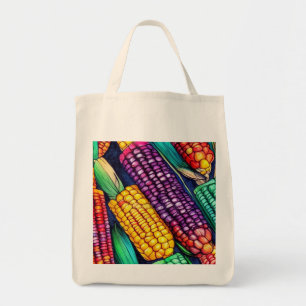 gekleurde maïs tote bag