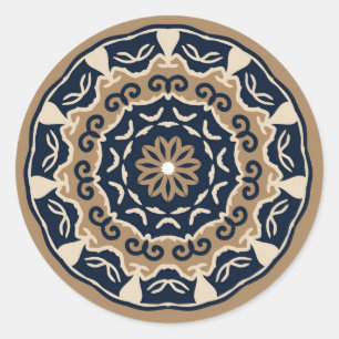 Gekleurde mandala design sticker