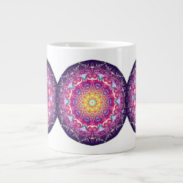 Gekleurde mandala grote koffiekop