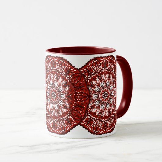 Gekleurde mandala mok (Voorkant rechts)