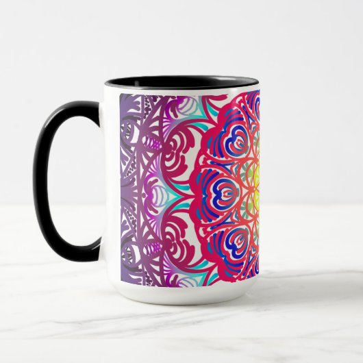 Gekleurde mandala mok (Links)