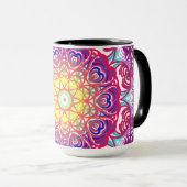 Gekleurde mandala mok (Voorkant rechts)