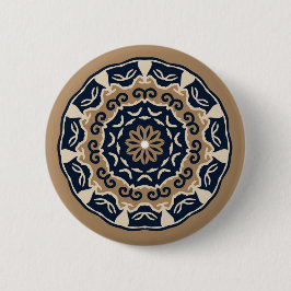 Gekleurde mandala ontwerp knop ronde button 5,7 cm