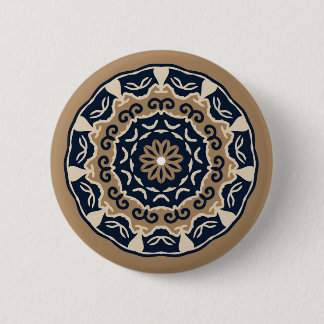 Gekleurde mandala ontwerp knop ronde button 5,7 cm