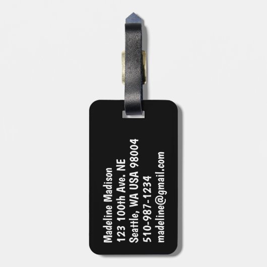 Gekleurde mannetjes bij varkens bagagelabel (Achterkant verticaal)