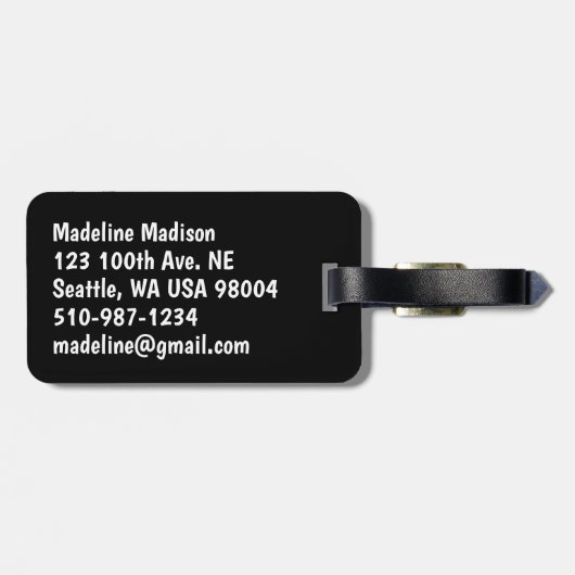 Gekleurde mannetjes bij varkens bagagelabel (Achterkant horizontaal)