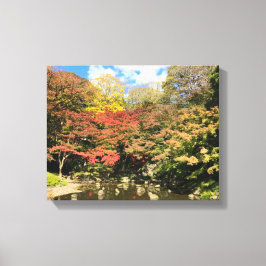 Gekleurde mannetjes bij varkens canvas afdruk