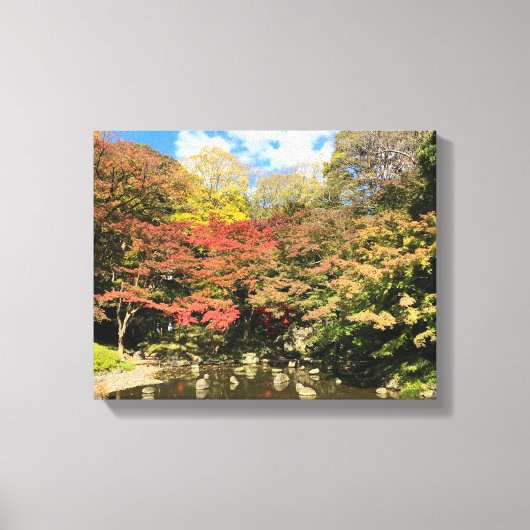 Gekleurde mannetjes bij varkens canvas afdruk (Voorkant)