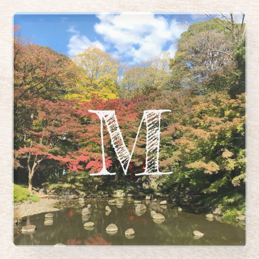 Gekleurde mannetjes bij varkens glazen onderzetter (Voorkant)