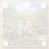 Gekleurde mannetjes bij varkens glazen onderzetter (Achterkant)