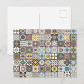 gekleurde Marokkaanse tegel Briefkaart (Voorkant / Achterkant)