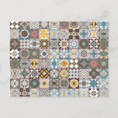 gekleurde Marokkaanse tegel Briefkaart (Voorkant)