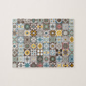 gekleurde Marokkaanse tegel Legpuzzel (Horizontaal)