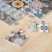 gekleurde Marokkaanse tegel Legpuzzel (Zijkant)