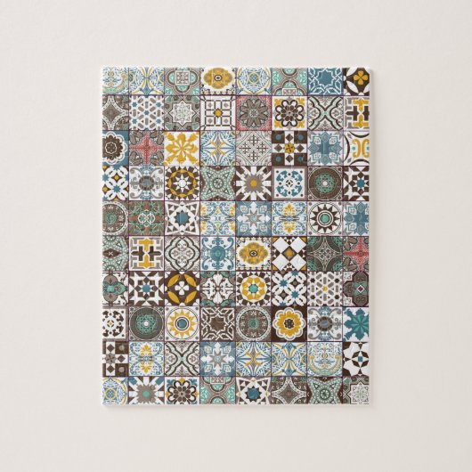 gekleurde Marokkaanse tegel Legpuzzel (Verticaal)