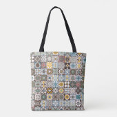 gekleurde Marokkaanse tegel Tote Bag (Achterkant)