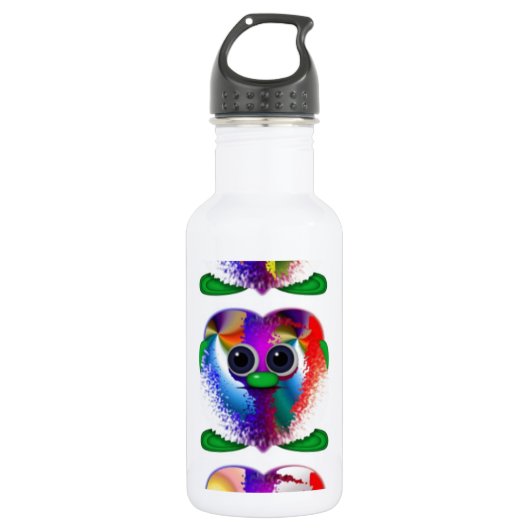 Gekleurde mascottes waterfles  (Voorkant)