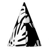 Gekleurde Monstera bladeren Bloemen Abstract Feesthoedjes (Achterkant)