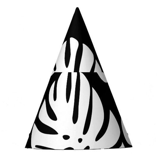 Gekleurde Monstera bladeren Bloemen Abstract Feesthoedjes (Voorkant)