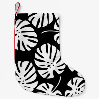 Gekleurde Monstera bladeren Bloemen Abstract Kleine Kerstsok