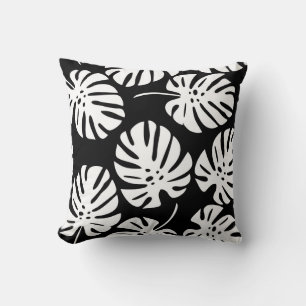 Gekleurde Monstera bladeren Bloemen Abstract Kussen