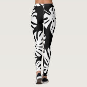 Gekleurde Monstera bladeren Bloemen Abstract Leggings (Achterkant)