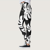 Gekleurde Monstera bladeren Bloemen Abstract Leggings (Links)