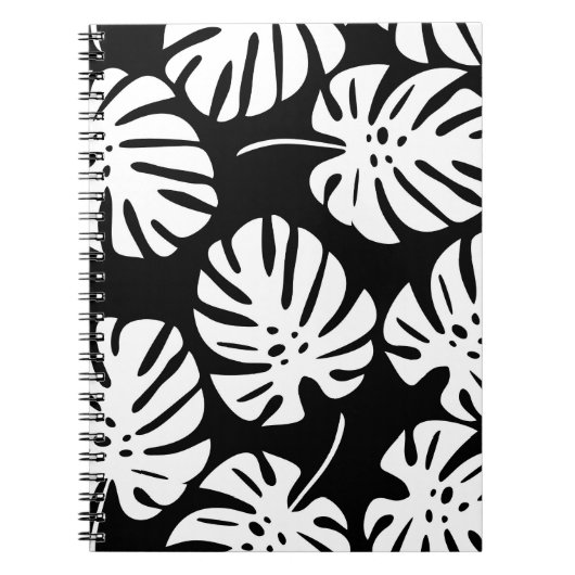 Gekleurde Monstera bladeren Bloemen Abstract Notitieboek (Voorkant)