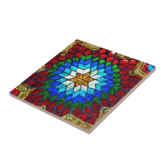 gekleurde mozaïekkunst tegeltje (Zijkant)