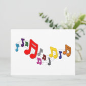 Gekleurde muziek, balken. Liefde voor muziek. Kaart (Staand voorkant)