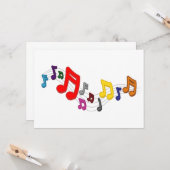 Gekleurde muziek, balken. Liefde voor muziek. Kaart (Voorkant / Achterkant in situ)